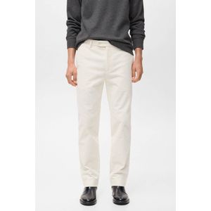 Mango Man corduroy regular casual broek wit