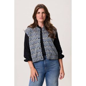 Miss Etam gilet donkerblauw met lurex