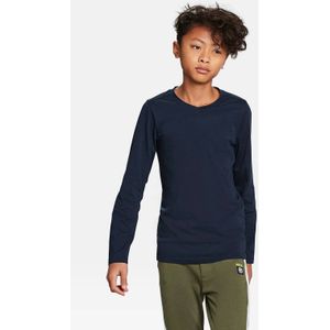 WE Fashion basic longsleeve donkerblauw