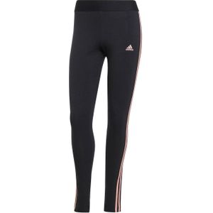 adidas Sportswear high waist slim fit legging 3S LEG met logo zwart/roze