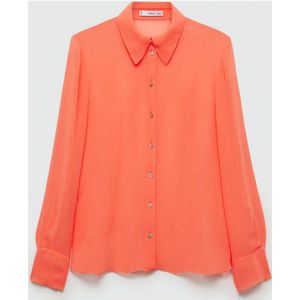Mango semi-transparante blouse oranje