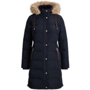 Lauren Ralph Lauren - Donsjas - Marineblauw - Imitatiebont - Casual