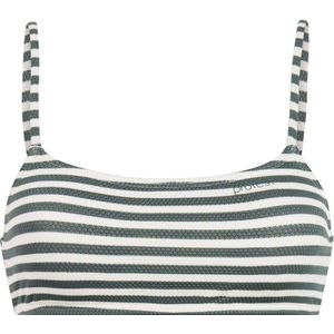 Protest voorgevormde bandeau bikinitop MIXELISA grijs/wit