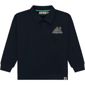 Stains & Stories - Sweatshirt Polo - Marine - Poloshirt