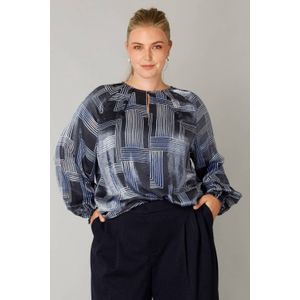 YEST - CURVE Fleur - Blouse - Dark Navy