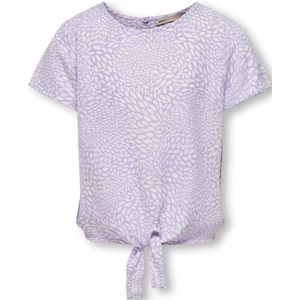 KIDS ONLY GIRL top KOGLINO met all over print lila/wit