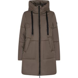 Etage gewatteerde jas kaki