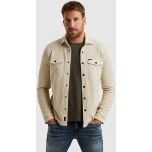 PME Legend overshirt met textuur ecru