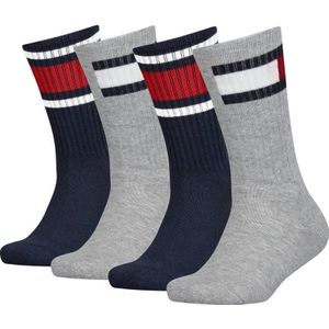 Tommy Hilfiger sokken - set van 2 donkerblauw/donkerrood/grijs