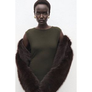 Mango - Maxi Jurk - Kaki