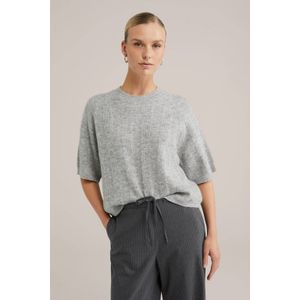 WE Fashion wollen trui lichtgrijs