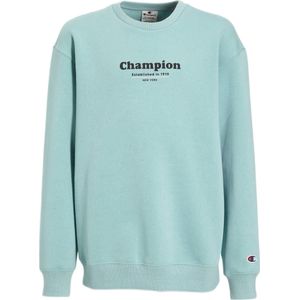 Champion sweater met backprint lichtblauw