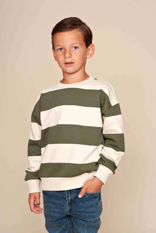 LEVV - VALENTIJN - Sweater - Met Streepprint - Ronde Hals