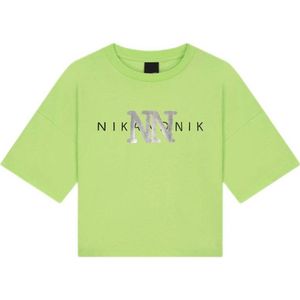 NIK&NIK T-shirt Spray met printopdruk limegroen