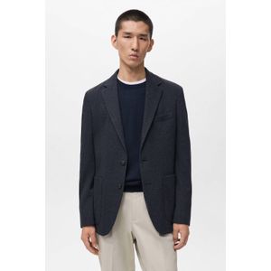 Mango Man colbert gebreid blauw