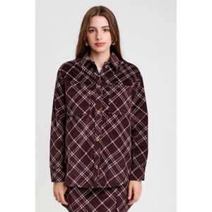 Cache Cache geruit blouse donkerrood