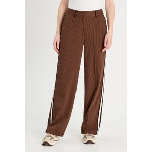 Cache Cache straight high waist broek donkerbruin