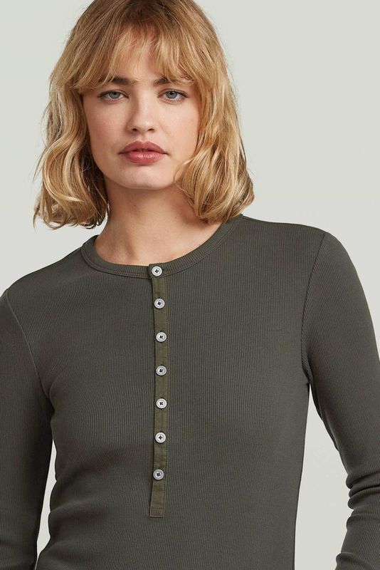 henley slim t ls wmn, grijs (Asfalt D27975-e136-995), XXS