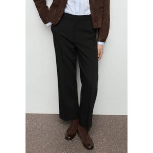 Mango straight high waist broek zwart
