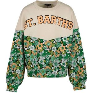 Cars gebloemde sweater ROSETTE SWEAT groen/ecru/oranje