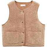 Mango Kids teddy gilet bruin