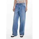 Desigual - Rechte Jeans - Lichte Spijkerbroek - Effen - Lang - Versleten Effect