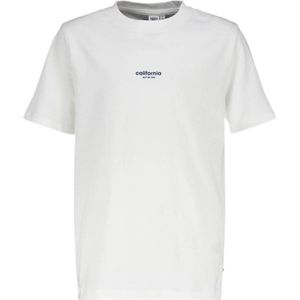 America Today T-shirt met printopdruk wit/blauw