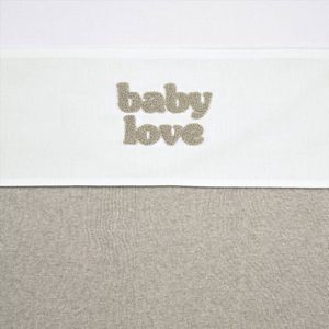 Meyco wieglaken Baby Love wit/beige