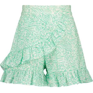 Vingino skort Rianna met all over print en volant mintgroen/wit