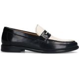 Sacha leren loafers zwart/wit