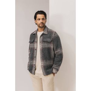 State of Art geruite overshirt grijsgroen