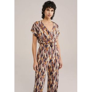 WE Fashion straight jumpsuit paars
