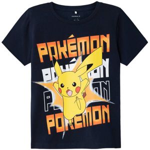 NAME IT KIDS Pokemon T-shirt NKMMACI met printopdruk donkerblauw