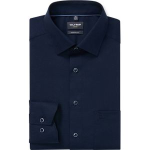 Olymp - Luxor - Overhemd - Donkerblauw - Getailleerd