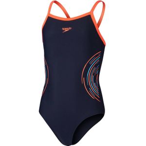 Speedo EnduraFlex sportbadpak Muscleback donkerblauw/oranje