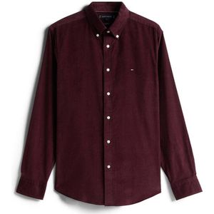 Tommy Hilfiger - Solid Corduroy Shirt - Overhemd - Deep Burgundy - Lange Mouwen