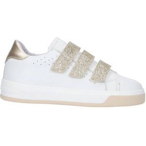 Gattino leren sneakers wit/goud glitters