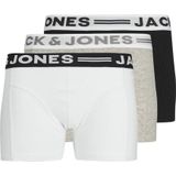 JACK & JONES JUNIOR boxershort - set van 3 zwart/wit/grijs melange