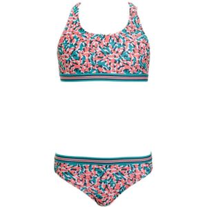 Me & My Monkey crop bikini Pelia roze/lichtblauw