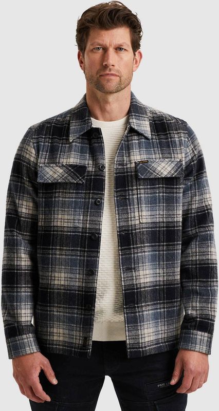 PME Legend Heren overshirt blauw (Maat: S) - Ruit