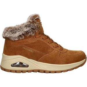 Skechers Uno Rugged Wintriness gevoerde suède sneakers cognac