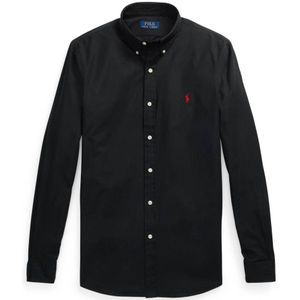 POLO Ralph Lauren slim fit overhemd met logo zwart