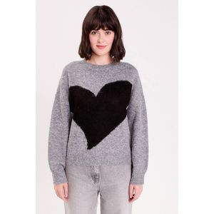 Cache Cache gebreide trui met hartjes grijs