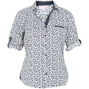 Cassis blouse met all over print marine/wit