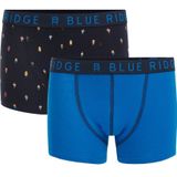 WE Fashion Blue Ridge boxershort - set van 2 lichtblauw/donkerblauw/multicolor