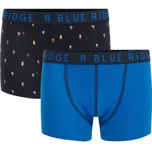 WE Fashion Blue Ridge boxershort - set van 2 lichtblauw/donkerblauw/multicolor