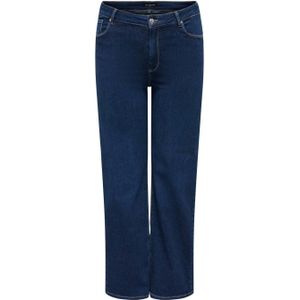 ONLY CARMAKOMA high waist wide leg jeans CARWILLY dark blue denim