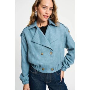 POM Amsterdam - Bouclé Jack - Lichtblauw - Jassen