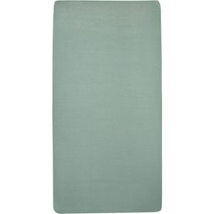 Meyco Baby Uni hoeslaken ledikant - stone green - 60x120cm