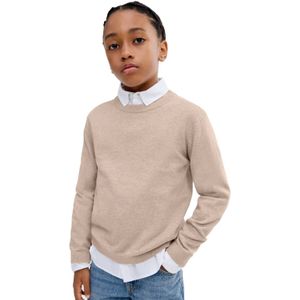 Mango Kids pullover beige fijn gebreid